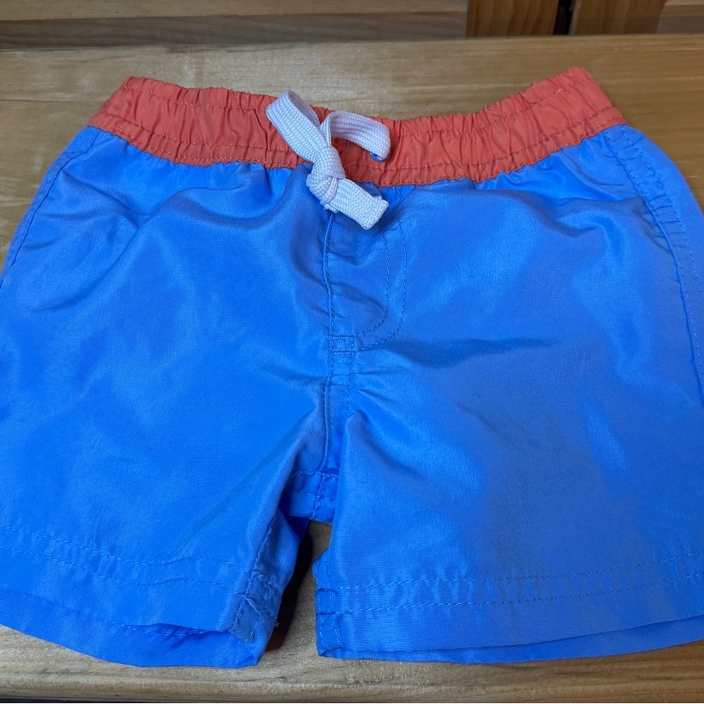 First Impressions 6-9 months Blue and Red Kids swim trunk Shorts